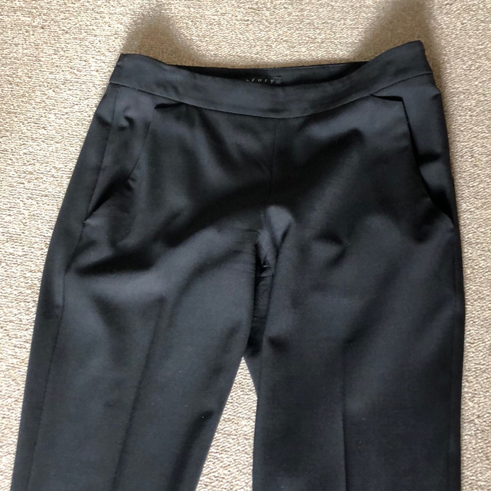 Theory flat front side zip front pocket pants